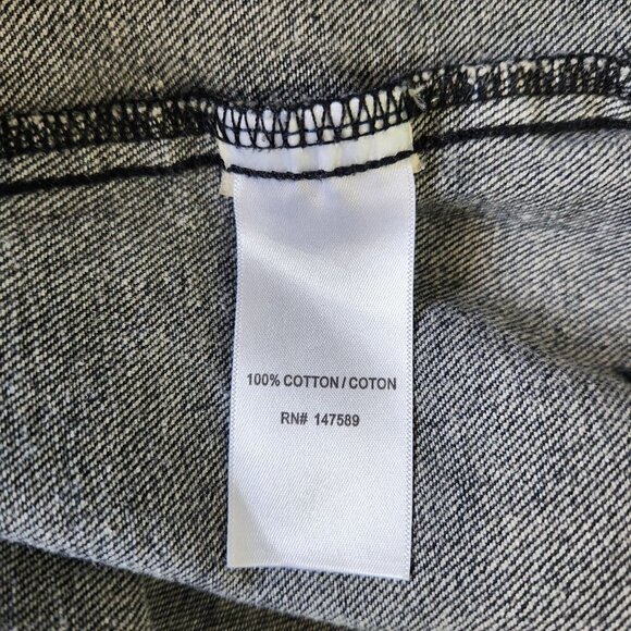 Robert Rodriguez Denim Shirt Jacket‎ Womens XS Black Ruffle Distressed Button Up - Picture 6 of 13